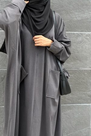 Abaya YELIA GRIS