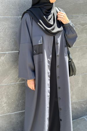 ABAYA ZAYNAB GRIS