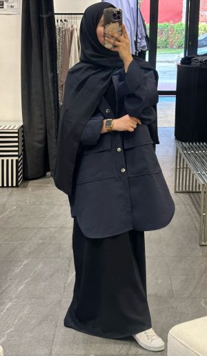 VESTE SAFARI BLEU NUIT