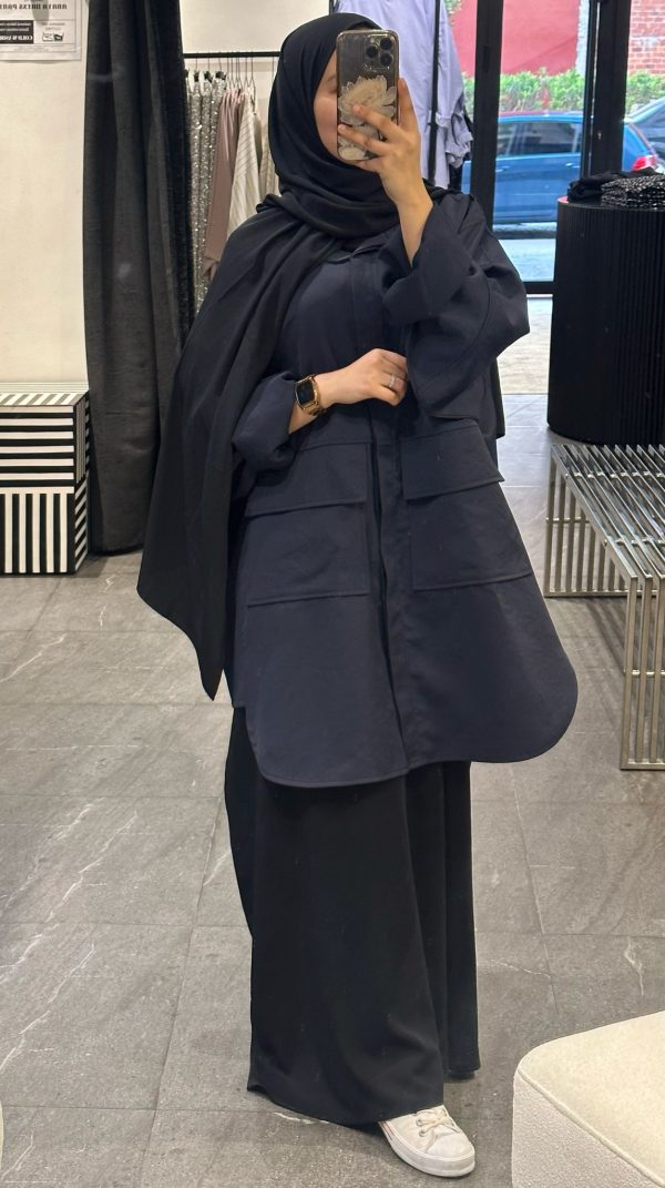 VESTE SAFARI BLEU NUIT – Image 3