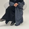 PARKA BI MATIERE gris bleuté