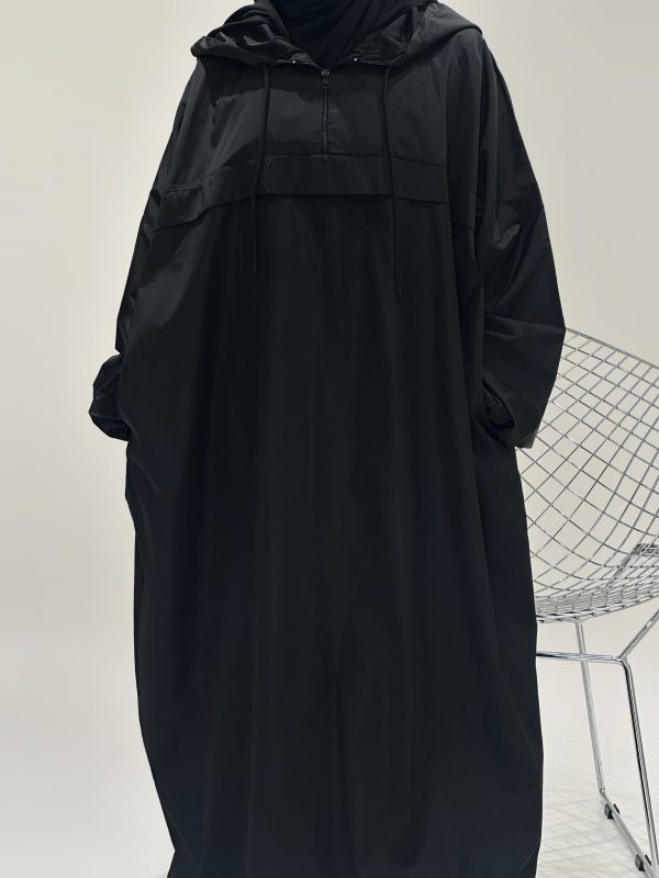 Abaya Imperméable noire – Image 2