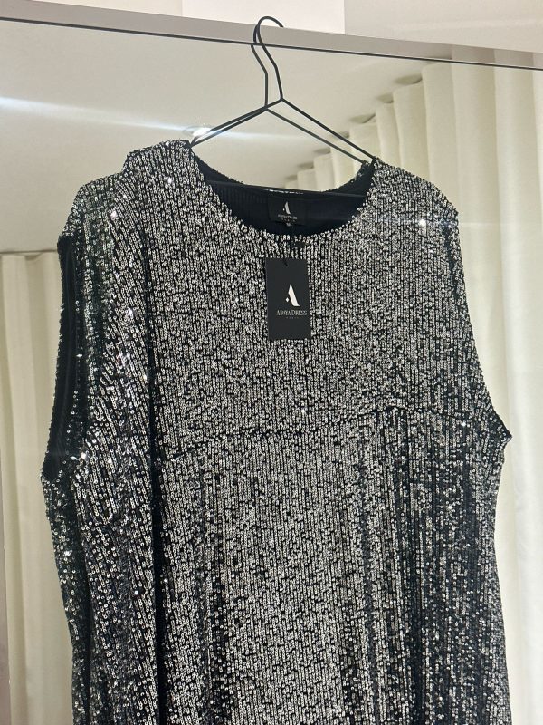 Sous abaya SEQUIN ARGENTE