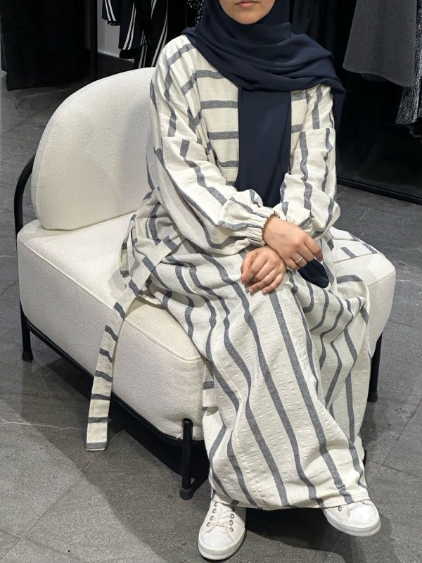 ALICJA à rayure blanc et bleu – Image 3