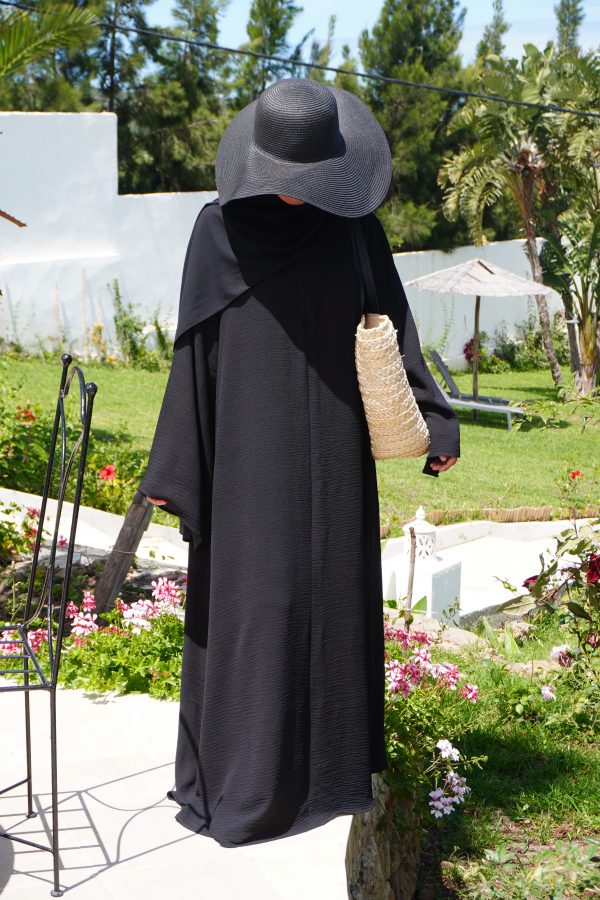 ABAYA SYLLYA COTON Noir – Image 3