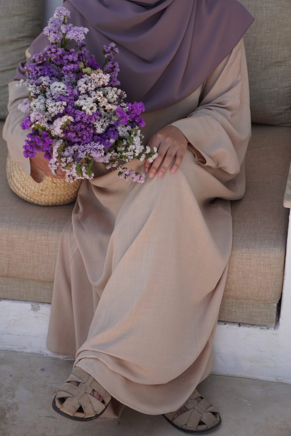ABAYA SOFT brun en lin – Image 2