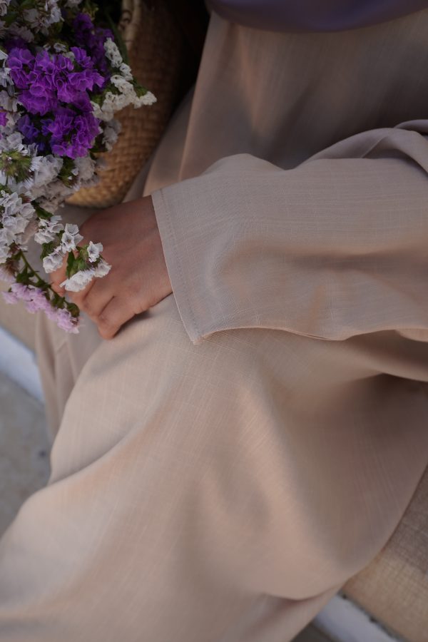 ABAYA SOFT brun en lin – Image 3
