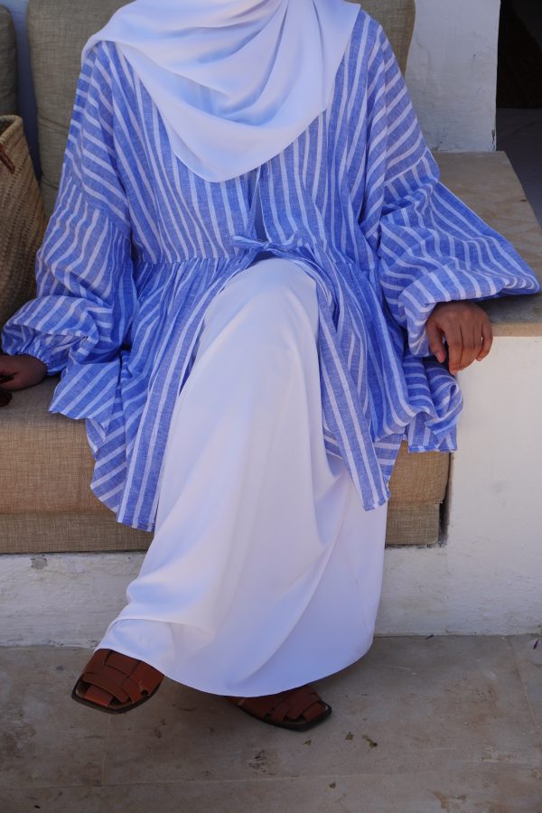 SOFYA TUNIQUE à rayure bleu ciel – Image 2