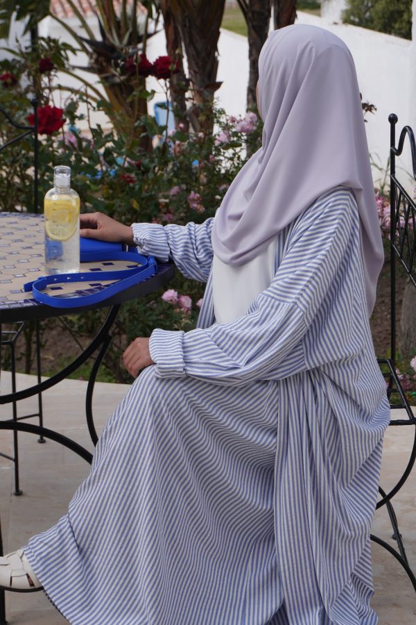 ENSEMBLE BARBARA à rayure bleu ciel – Image 3