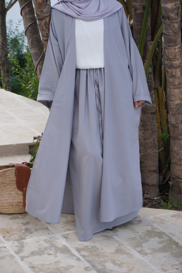 ENSEMBLE DAISY en lin gris clair – Image 3
