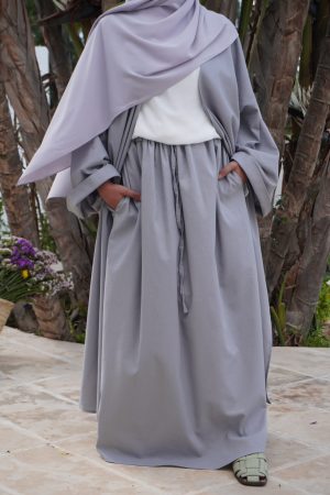 ENSEMBLE DAISY en lin gris clair