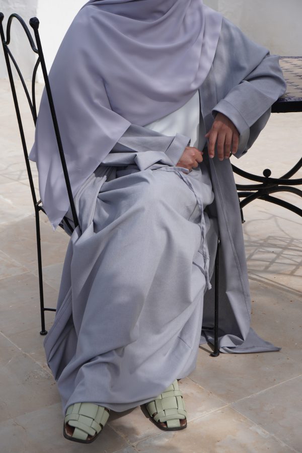 ENSEMBLE DAISY en lin gris clair – Image 2