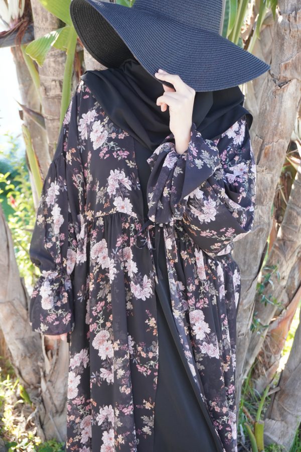 ENSEMBLE LYVYA noir fleurie – Image 3