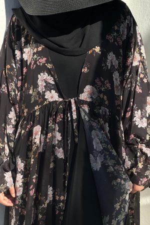 ENSEMBLE LYVYA noir fleurie