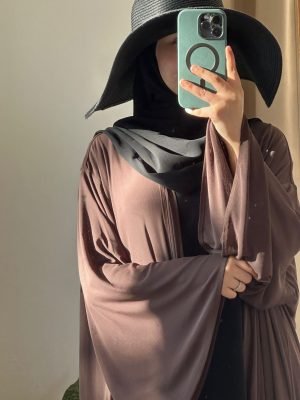 Abaya ouverte JESSY marron chocolat