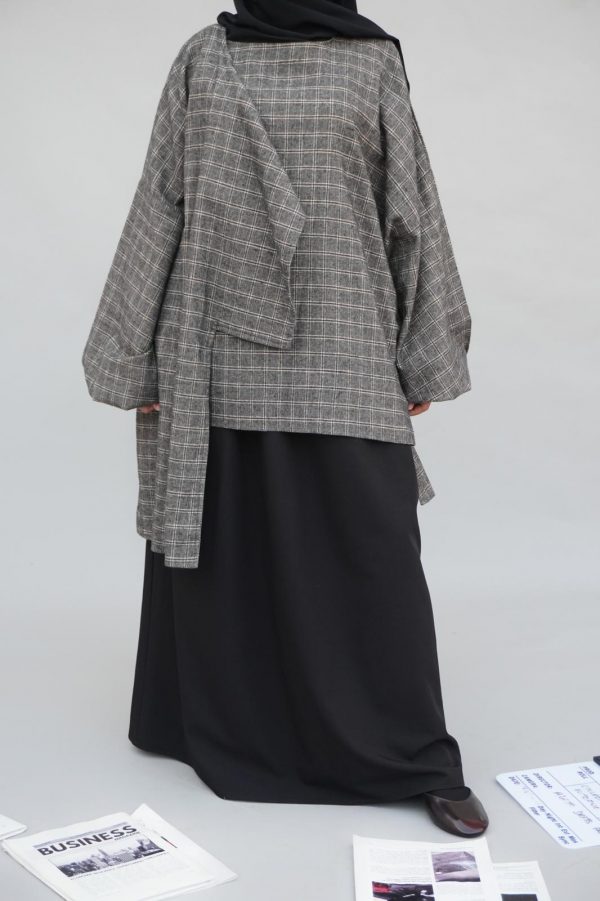 BLOUSE VINTAGE à carreaux – Image 2