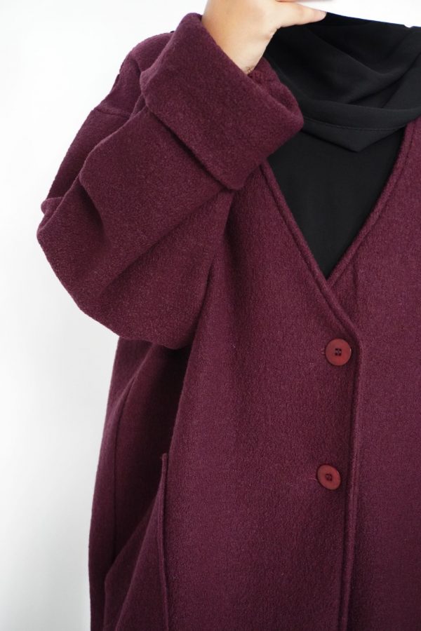 CARDIGAN LEYA bordeaux – Image 2