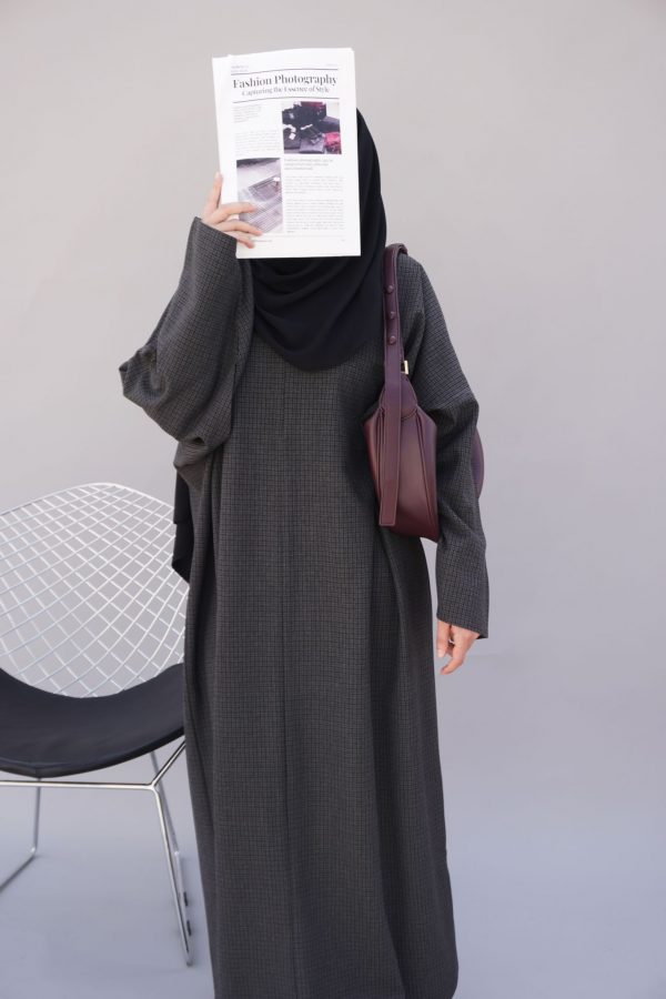 ABAYA SOFT à carreaux gris – Image 2