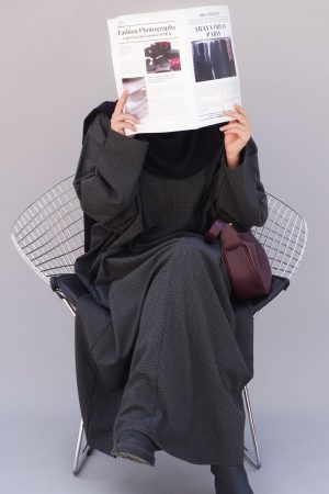 ABAYA SOFT à carreaux gris