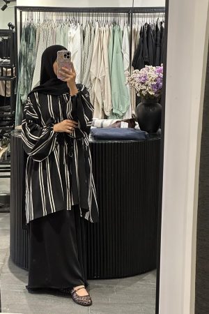 SOFYA TUNIQUE à rayure noir et blanc