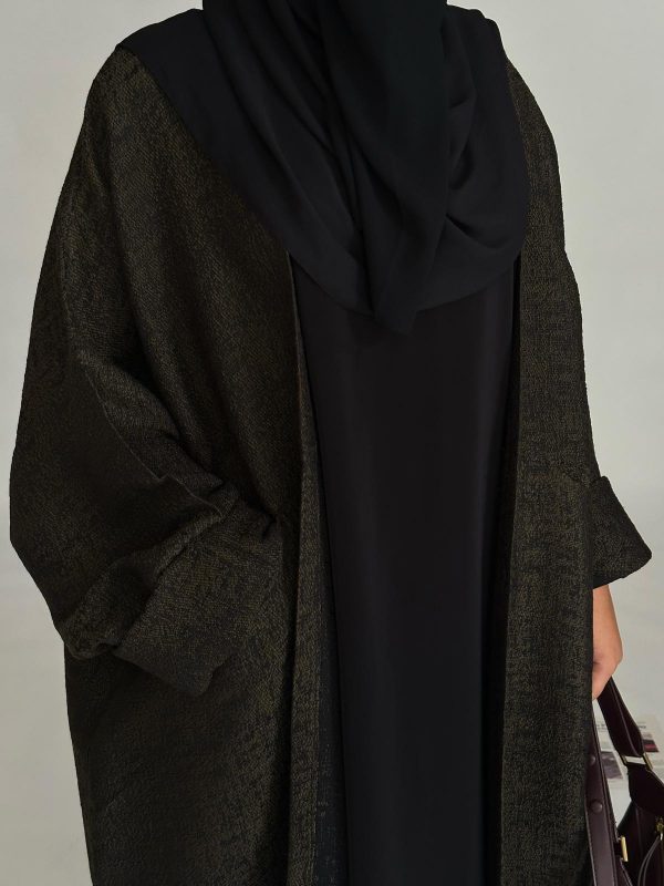 CARDIGAN PAMELA vert kaki et noir – Image 4