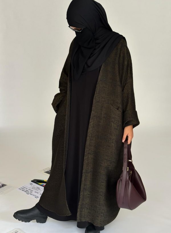 CARDIGAN PAMELA vert kaki et noir – Image 3
