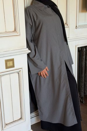 CHEMISE IRIS gris à rayure