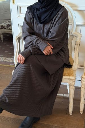 ENSEMBLE FIONA MARRON MANCHES ELASTIQUES