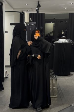 ABAYA MOUNTAIN NOIR bandes moka