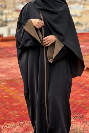 ABAYA ouverte ENA noir