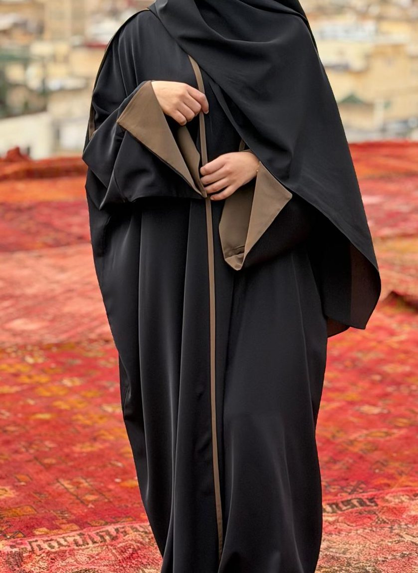 ABAYA ouverte ENA noir