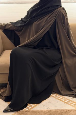 ABAYA HADRYA taupe foncé