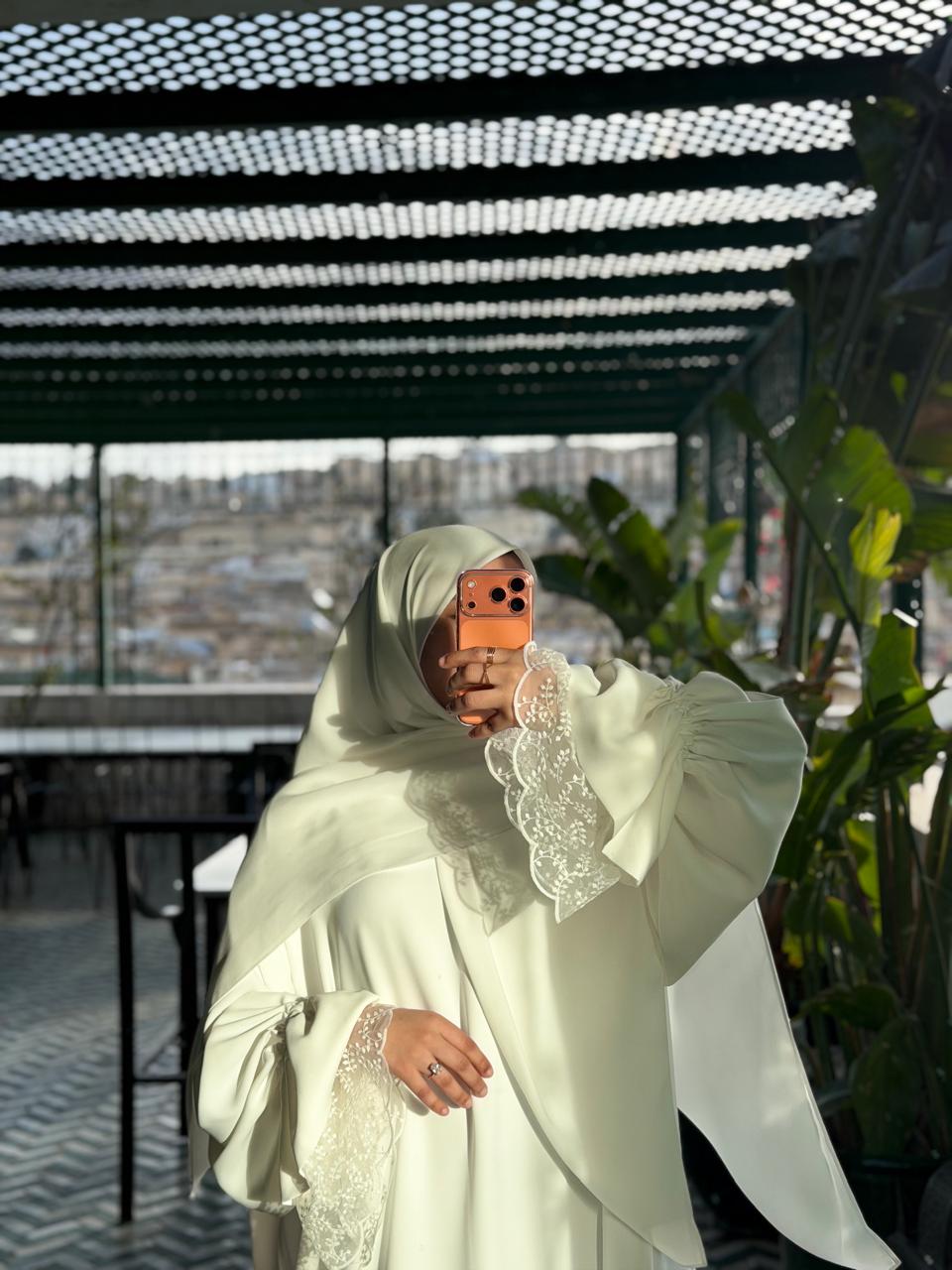 abaya NAJMA blanche