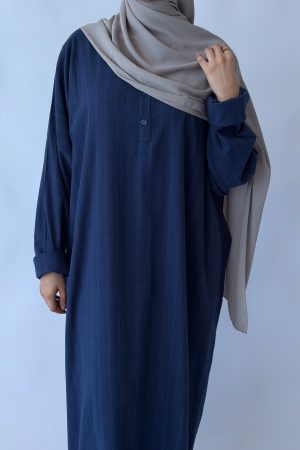ABAYA BRAZYL bleu marine à rayure