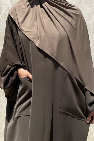 ABAYA YELYA TAUPE KAKI