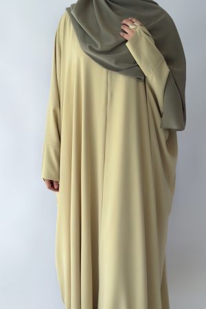 abaya TAQWA JAUNE BEURRE