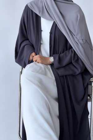 ABAYA OUVERTE IKRAM bleu encre