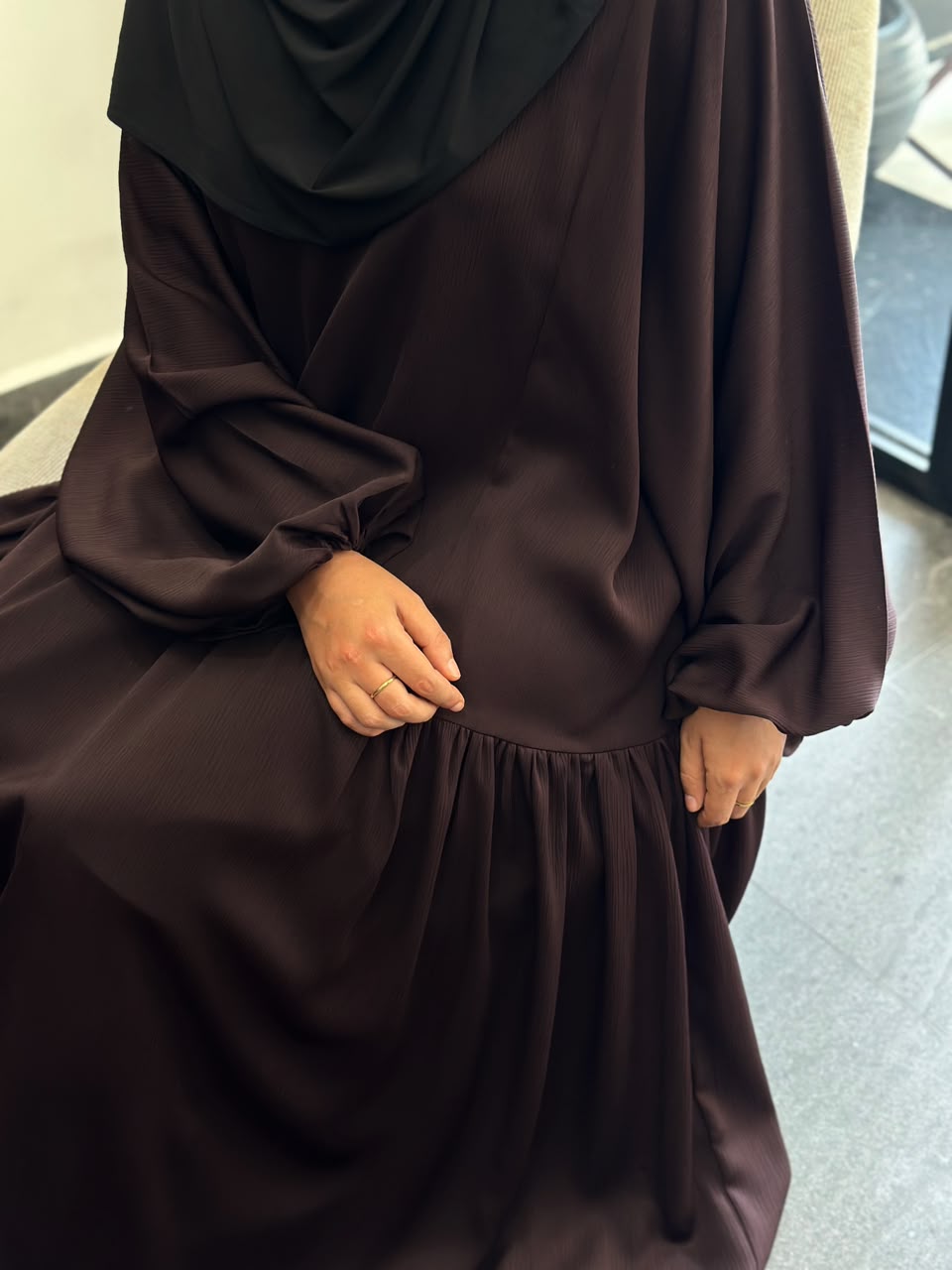 ABAYA CELYA marron chocolat