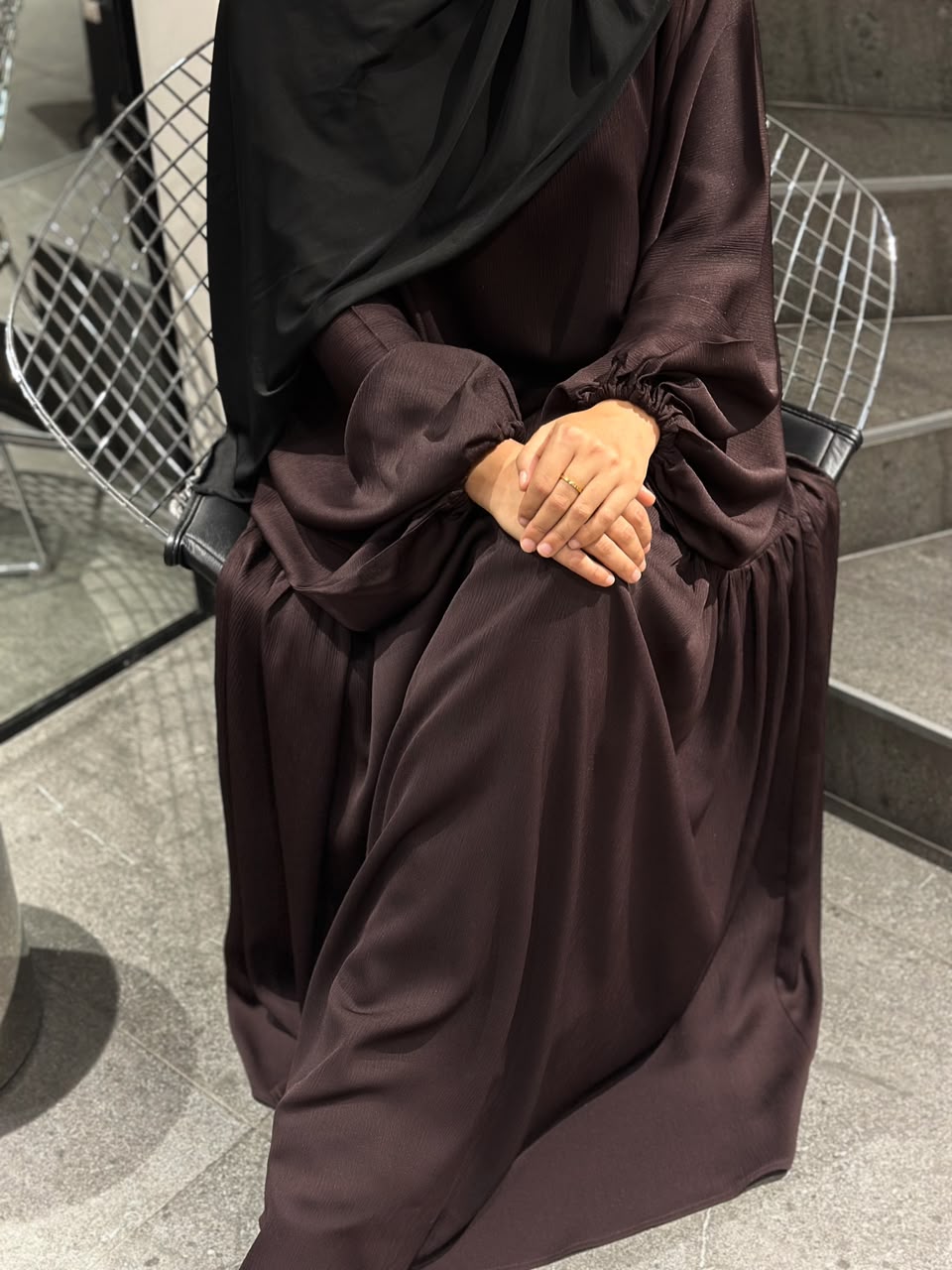 ABAYA CELYA marron chocolat – Image 3