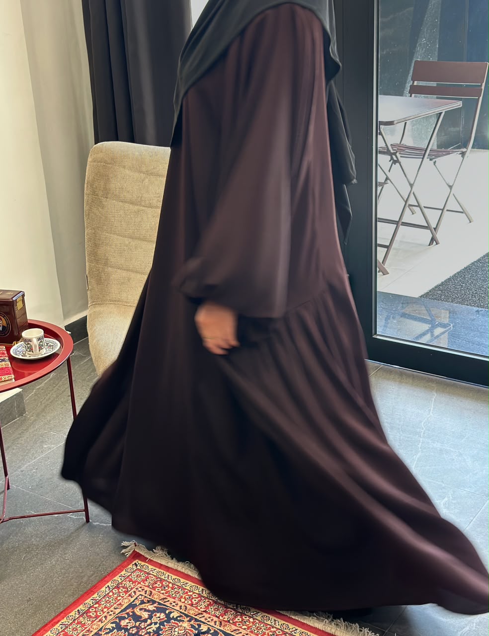 ABAYA CELYA marron chocolat – Image 4