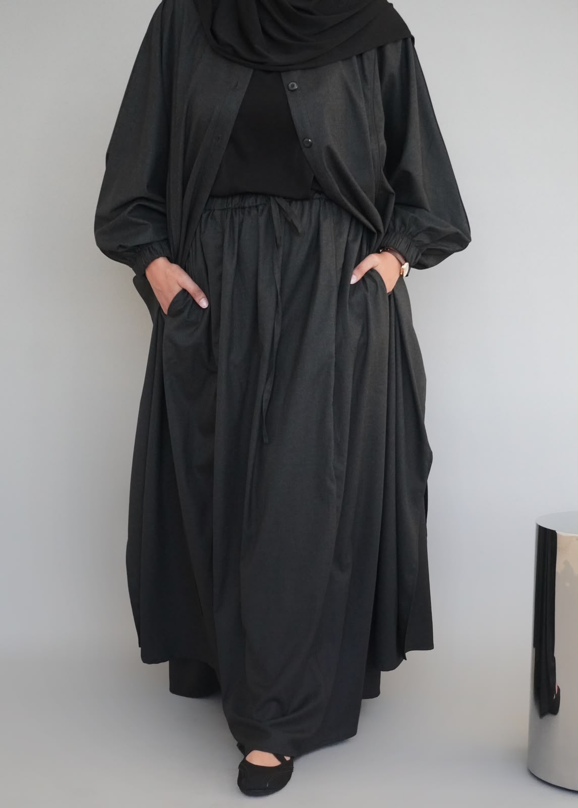 TUGBA - Ensemble couleur gris charbon – Image 3