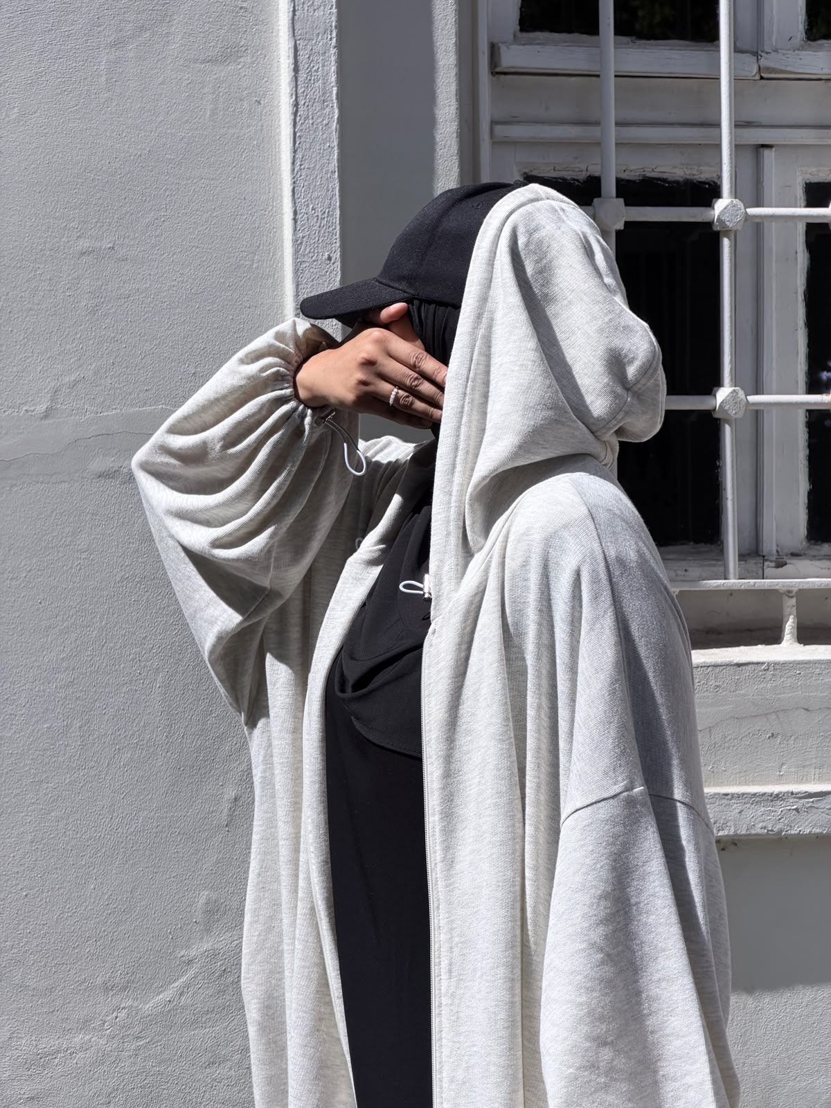 Parka version 2021 en coton gris clair – Image 4