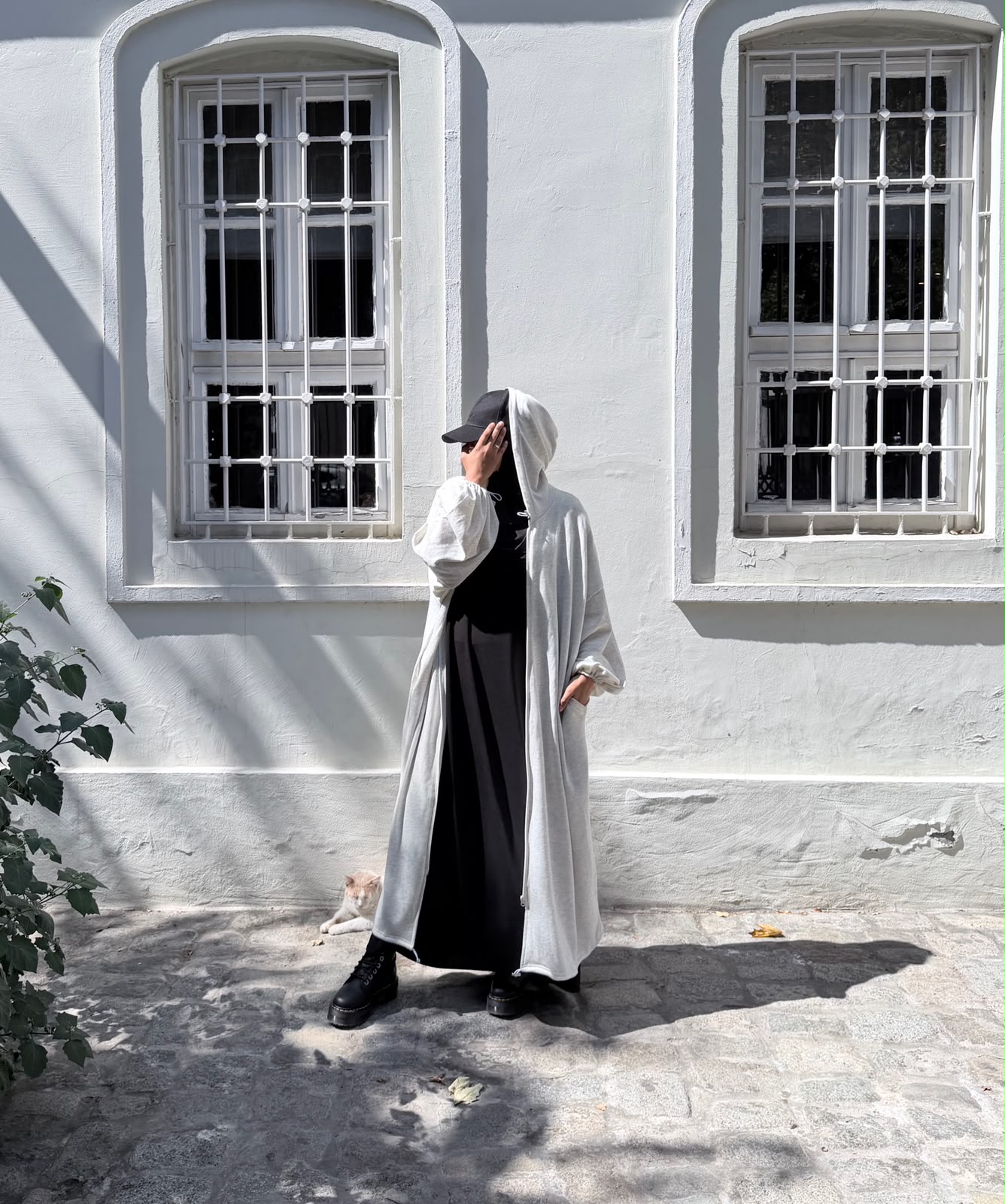 Parka version 2021 en coton gris clair – Image 2